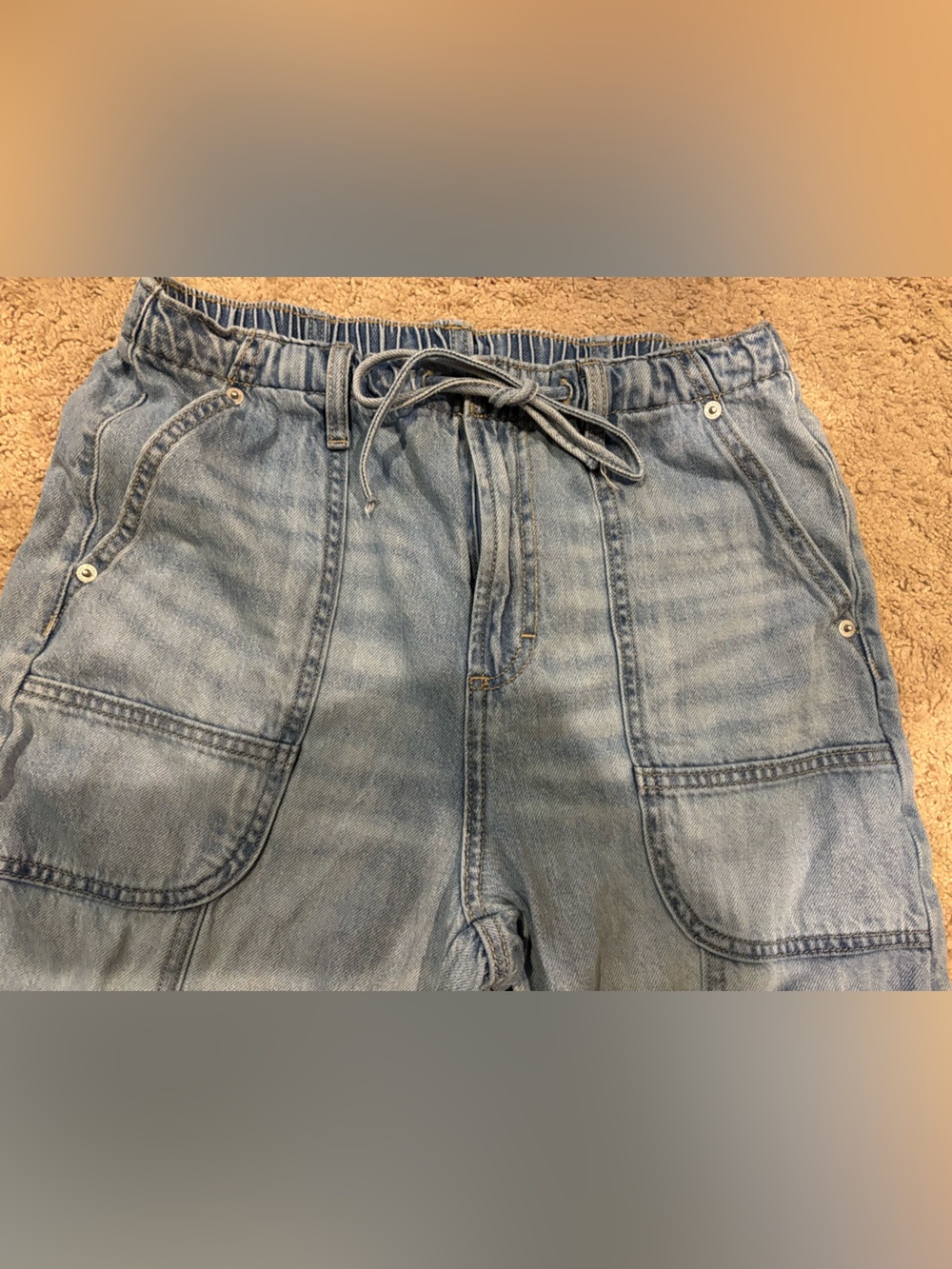 Universal Thread Light Blue Wide-Leg Drawstring Jeans - Picture 2 of 6